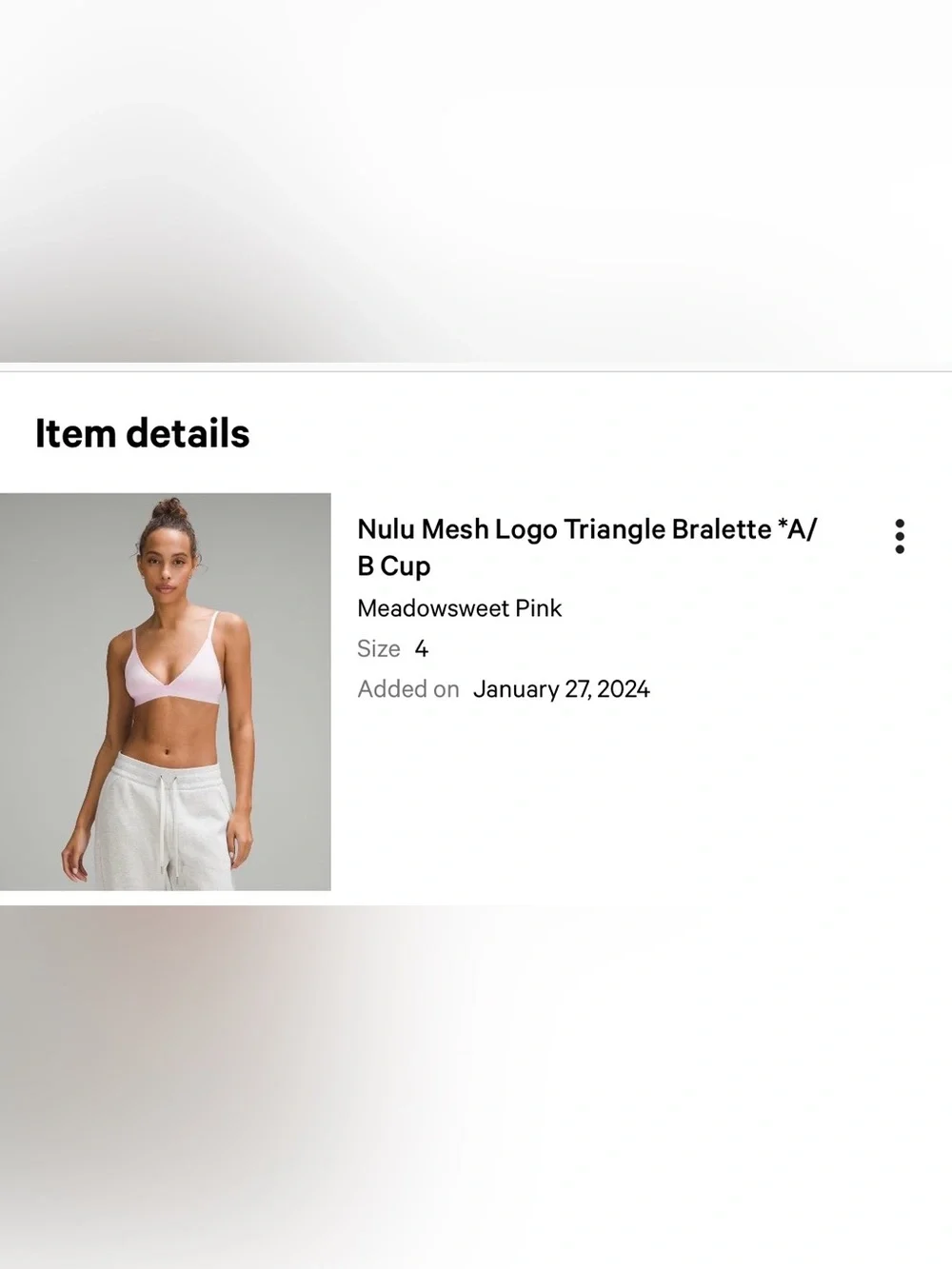 Nulu Mesh Logo Triangle Bralette *A/ B Cup